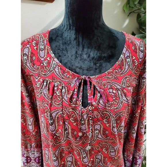 Avenue Women's Multicolor Polyester Round Neck Long Sleeve Casual Blouse 22/24 - Picture 11 of 11